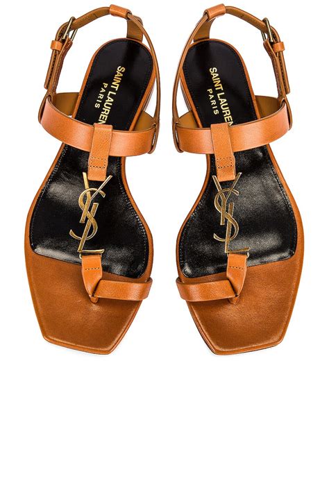 ysl tribute sandal wide feet|saint laurent cassandra flat sandals.